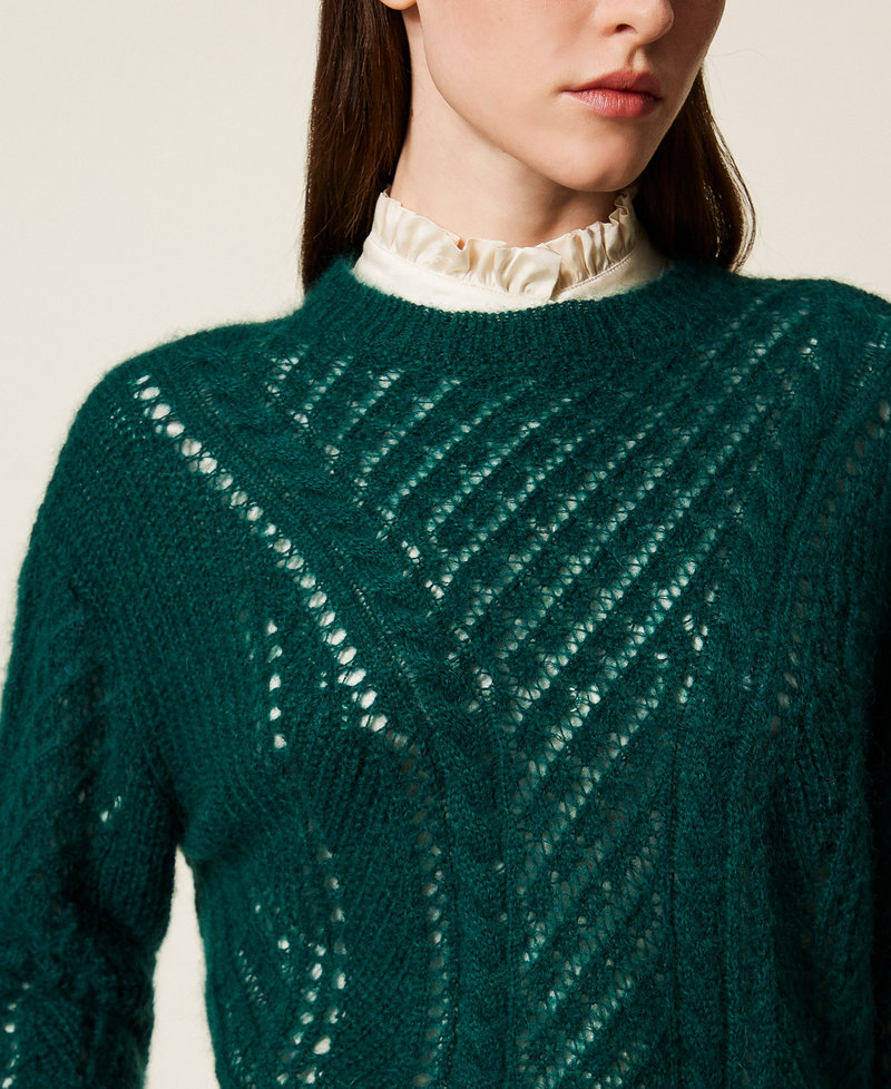 Maglia traforata in misto mohair Deep Forest Donna 252TT3201_05247_04