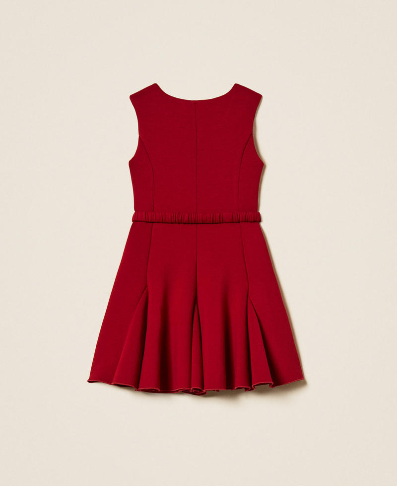 Abito corto in tessuto scuba Red Ruby Bambina 262GJ2137_13704_S1