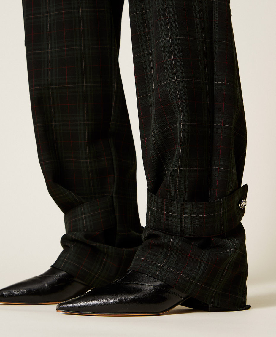 Pantalón cargo de tartán Verde «Daily Tartan» Mujer 252AT2132_12451_03