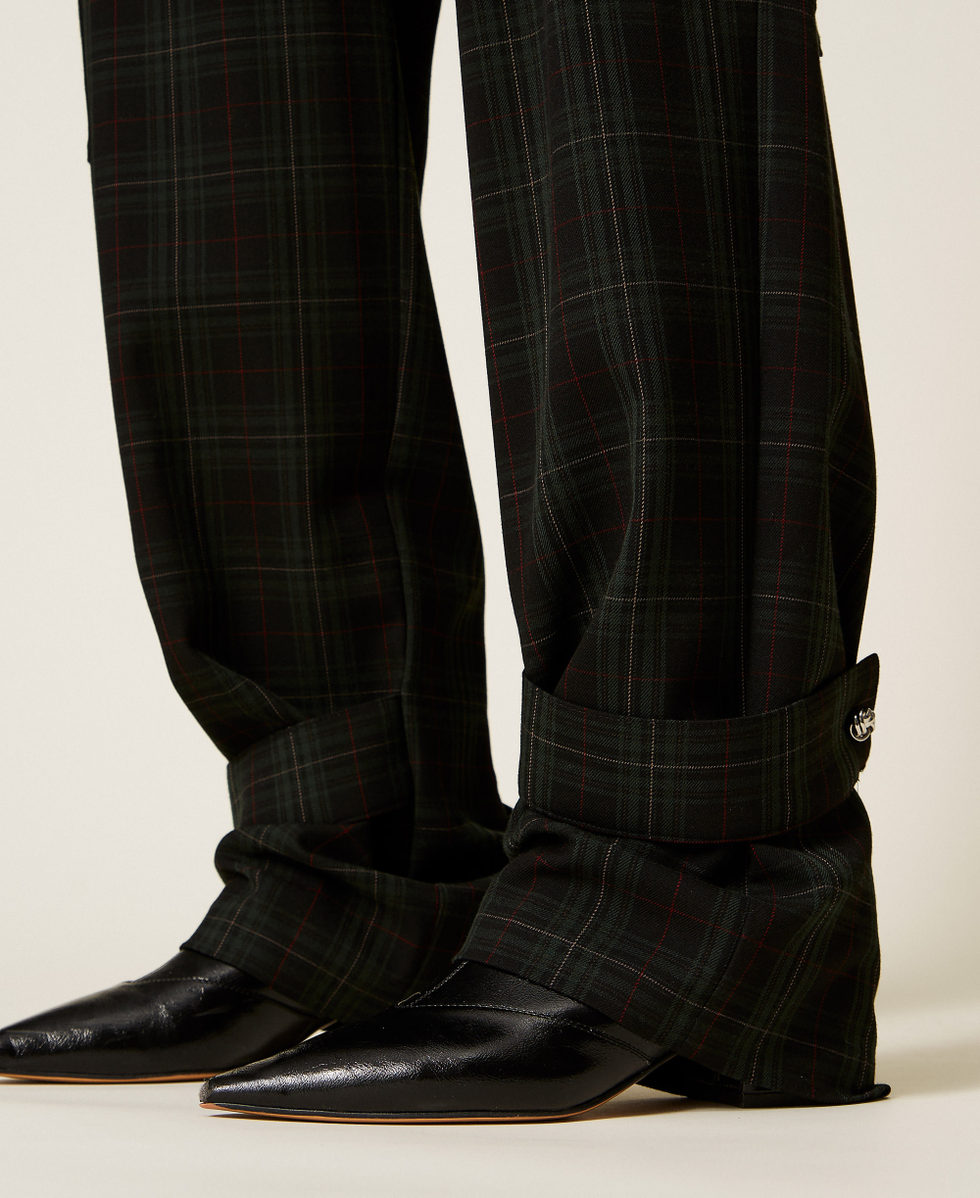 Pantal&oacute;n cargo de tart&aacute;n Verde &laquo;Daily Tartan&raquo; Mujer 252AT2132_12451_03