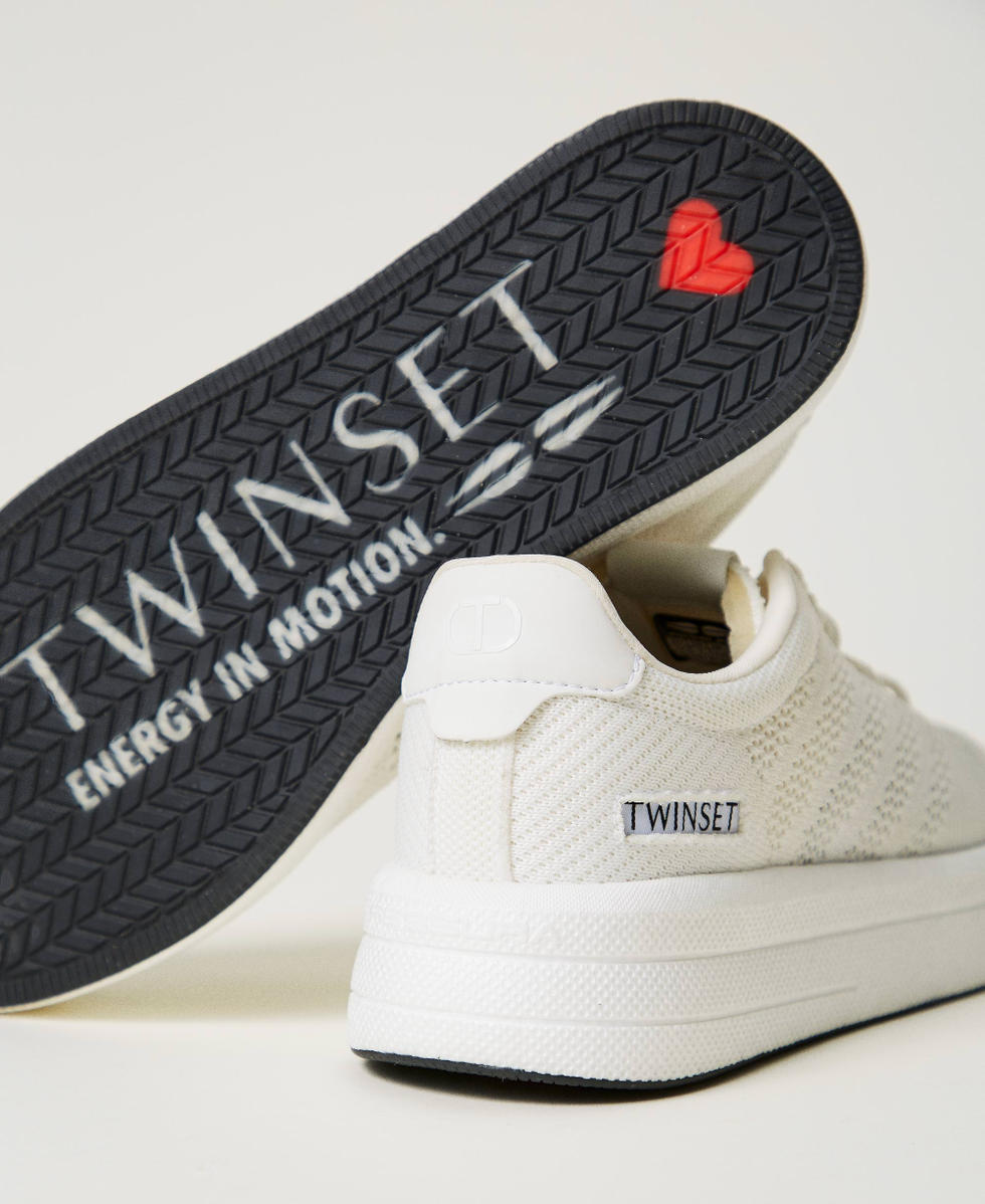 Fessura openwork trainers with logo White Woman 251TGT010_00001_03