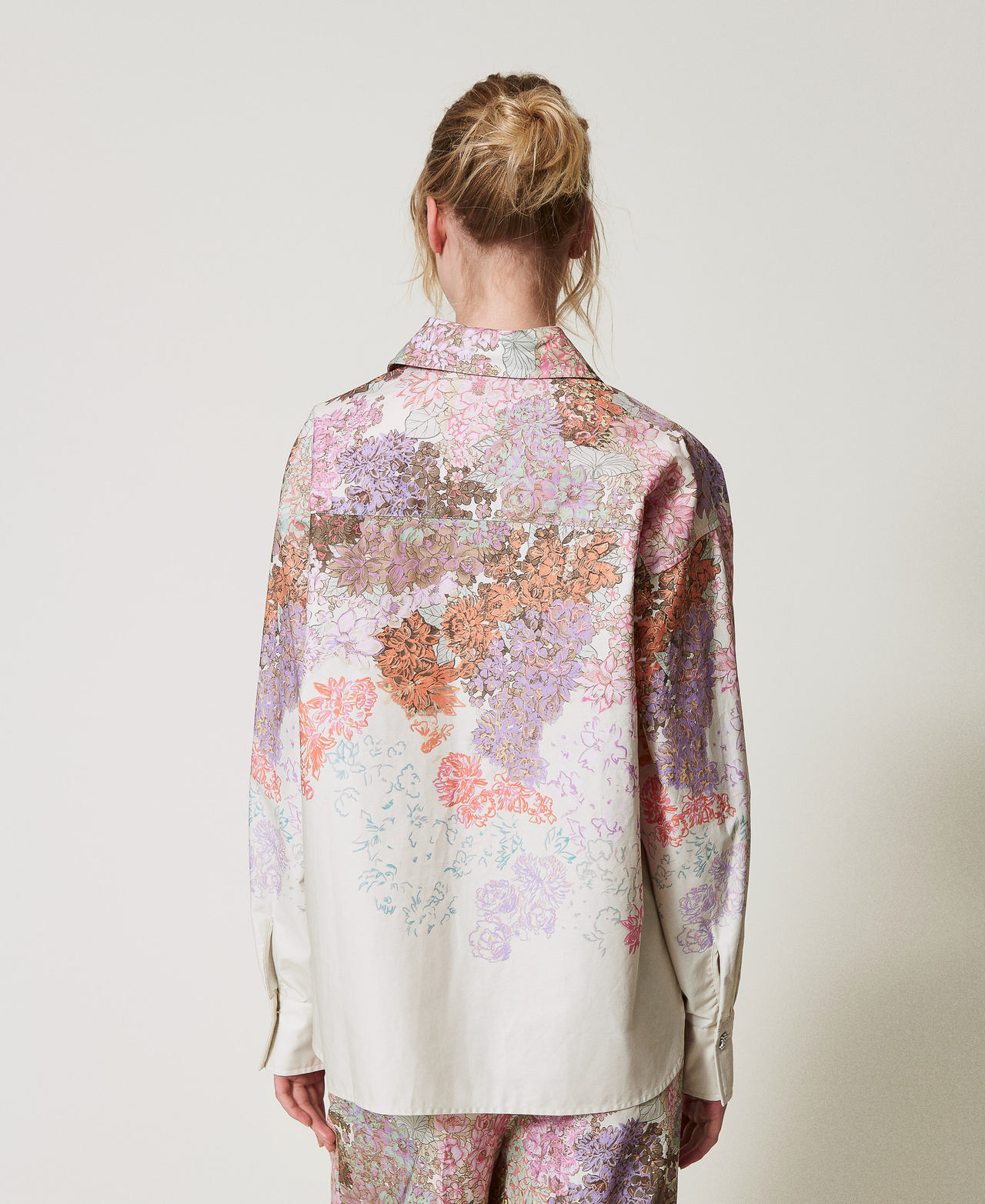 MYFO shirt with a floral print Summer Sand Camouflower Woman 251AQ2080_12416_03