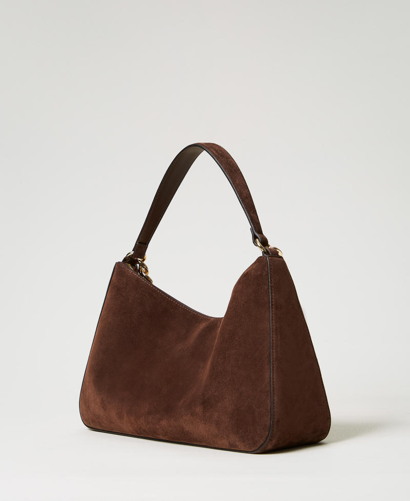 'Liliane' medium suede bag Coffee Woman 252TB7162_00203_02
