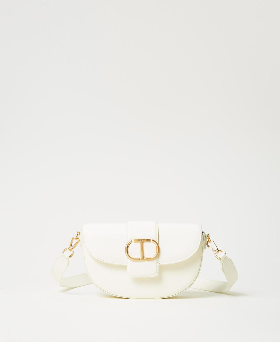 &lsquo;Amie&lsquo; half-moon leather shoulder bag