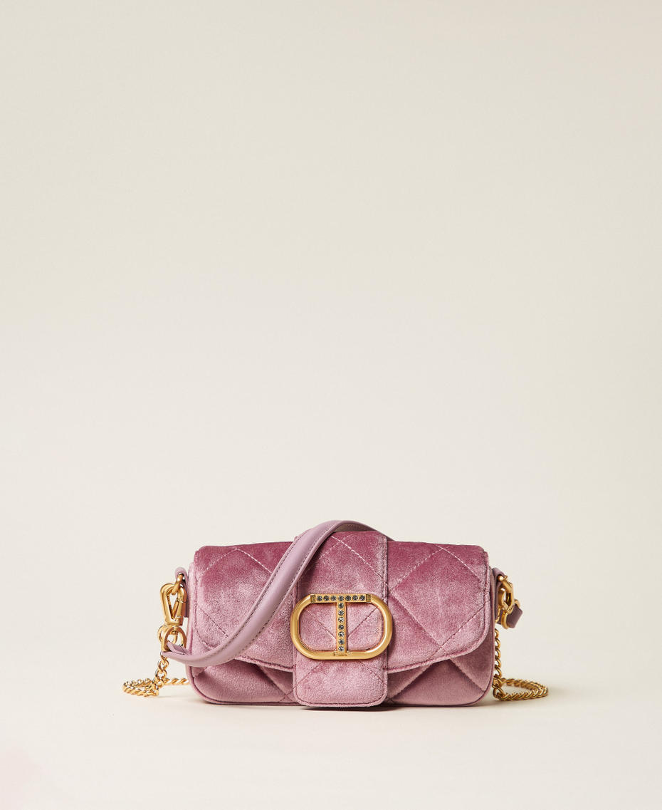 'Amie' velvet shoulder bag Rose Mauve Woman 252TB7180_12615_01