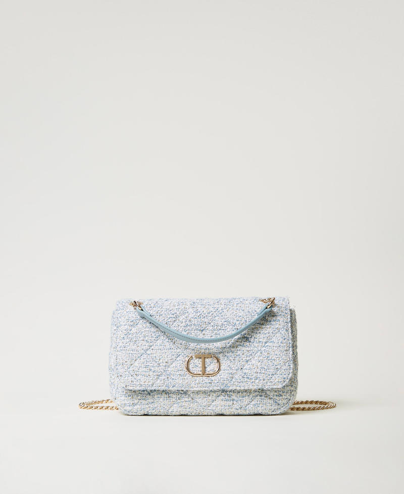 Medium ‘Audrey’ jacquard shoulder bag Dusty Blue Woman 251TB7480_00485_01
