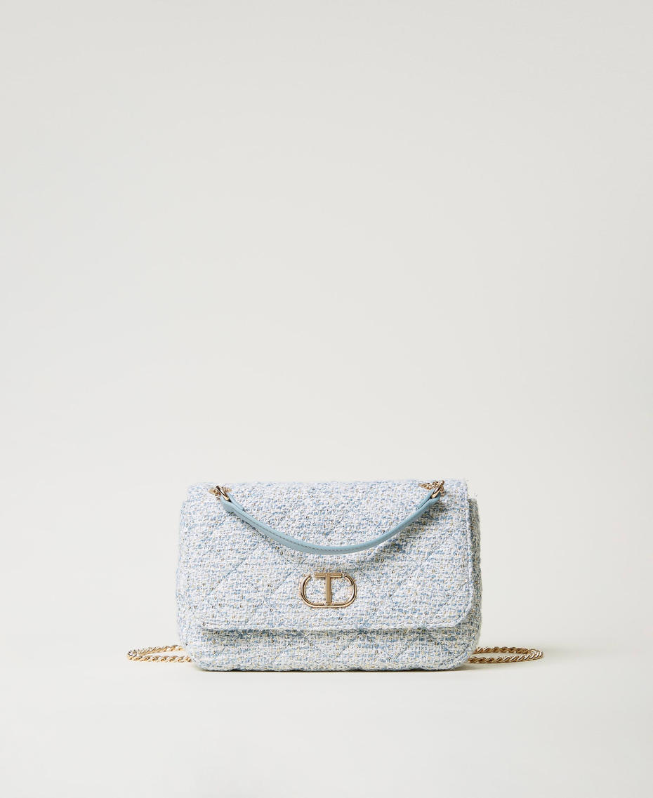 Medium ‘Audrey’ jacquard shoulder bag Dusty Blue Woman 251TB7480_00485_01