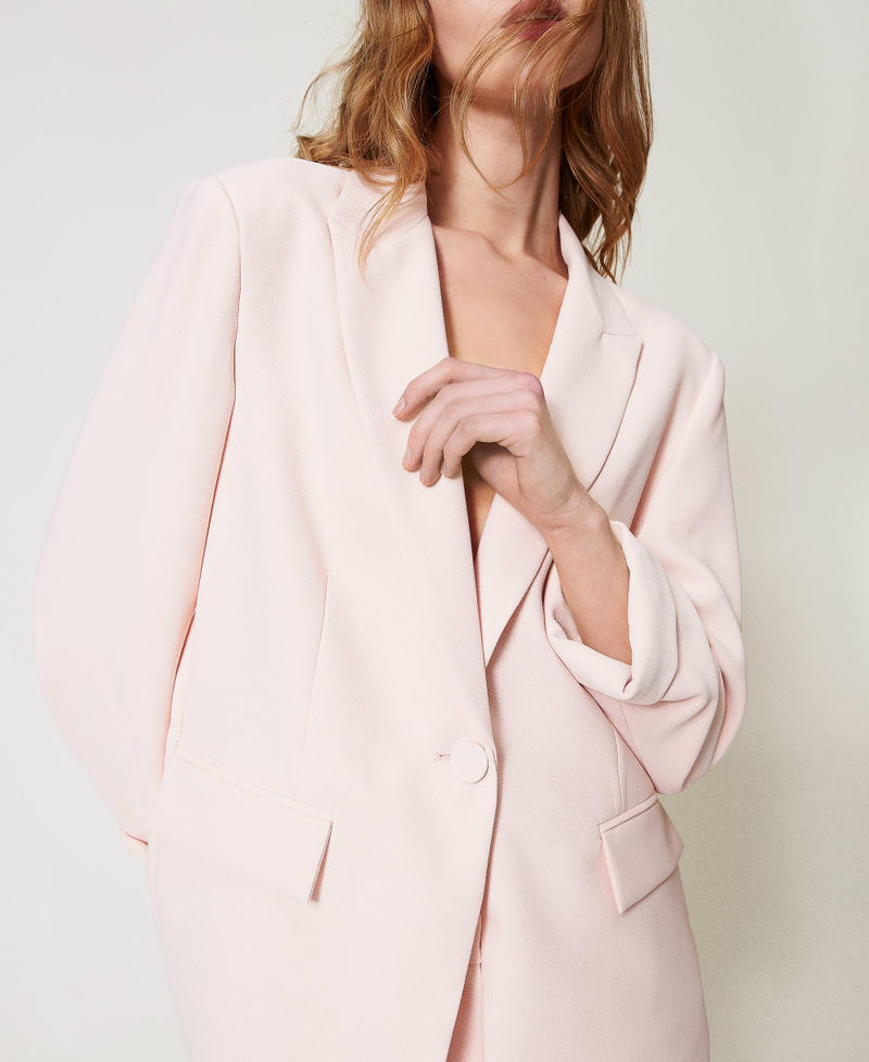 Giacca blazer in crêpe piquet Rosa Tender Pink Donna 251AP2335_00619_03