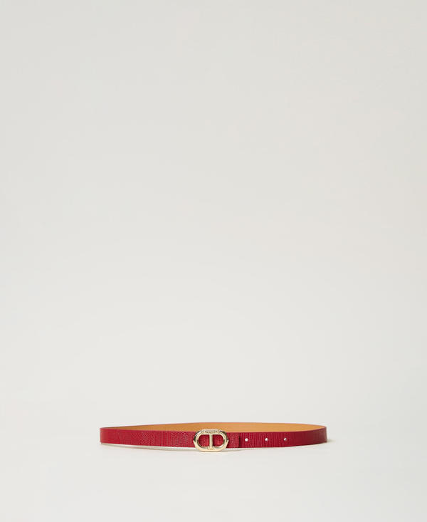 Thin leather belt