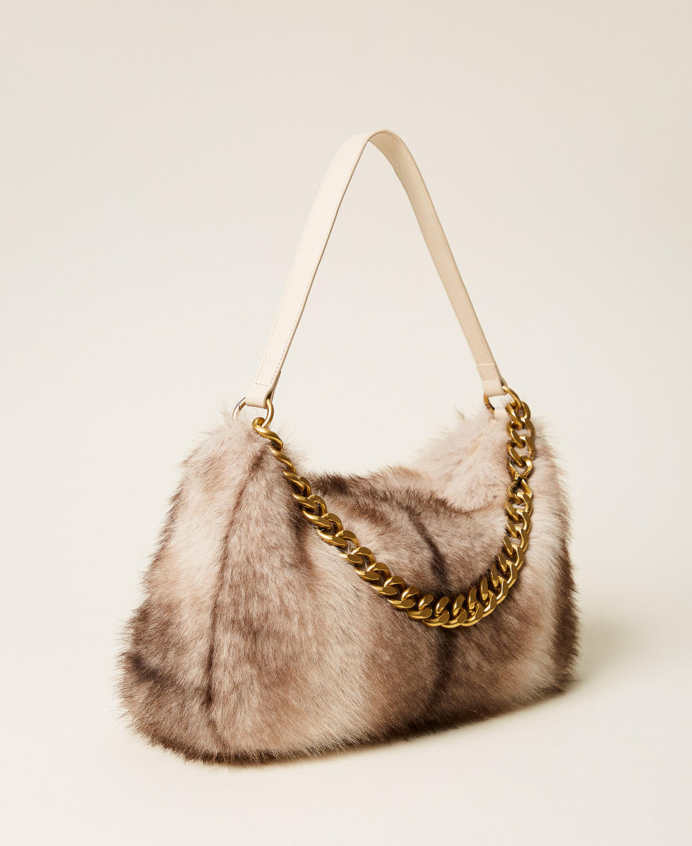 Faux fur Liliane bag Animal Shade Casha/Brown Woman 262TB7250_13812_02