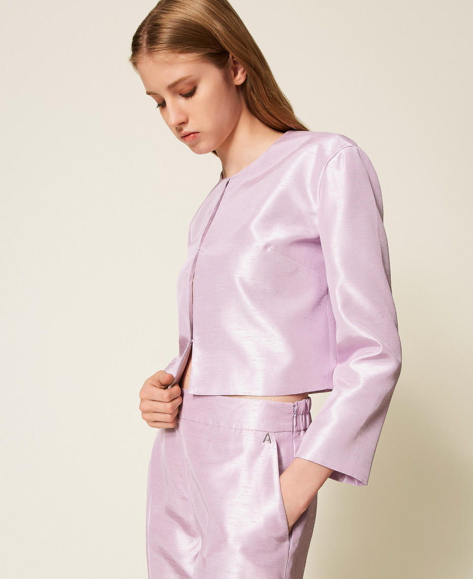 Shantung jacket Fair Orchid Purple Woman 252AP2187_12560_02