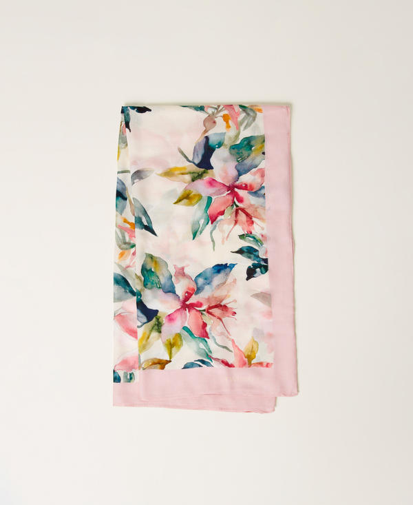 Keffiyeh with floral print