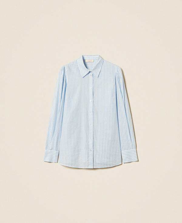 Chemise en popeline ray&eacute;e