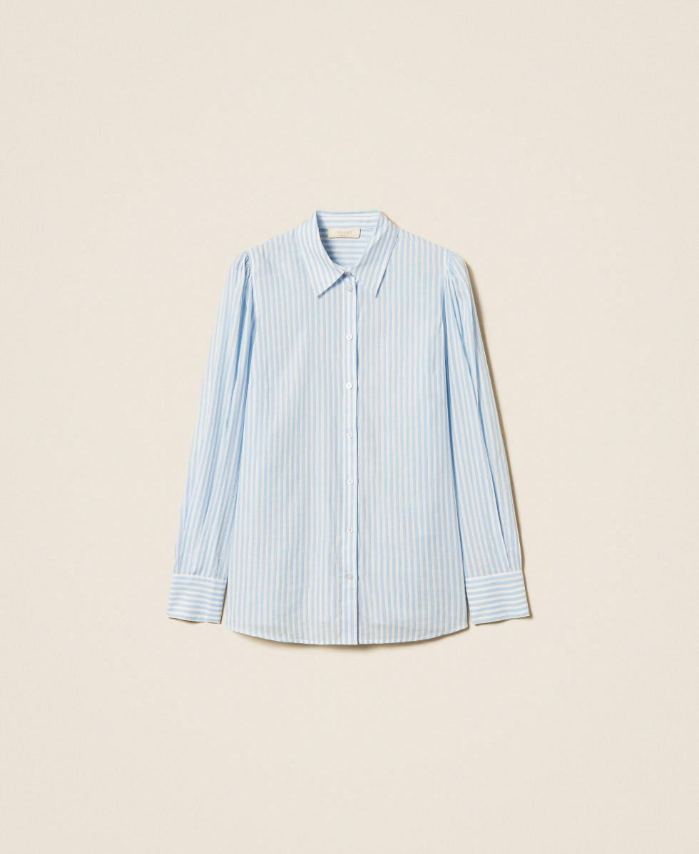 Chemise en popeline ray&eacute;e