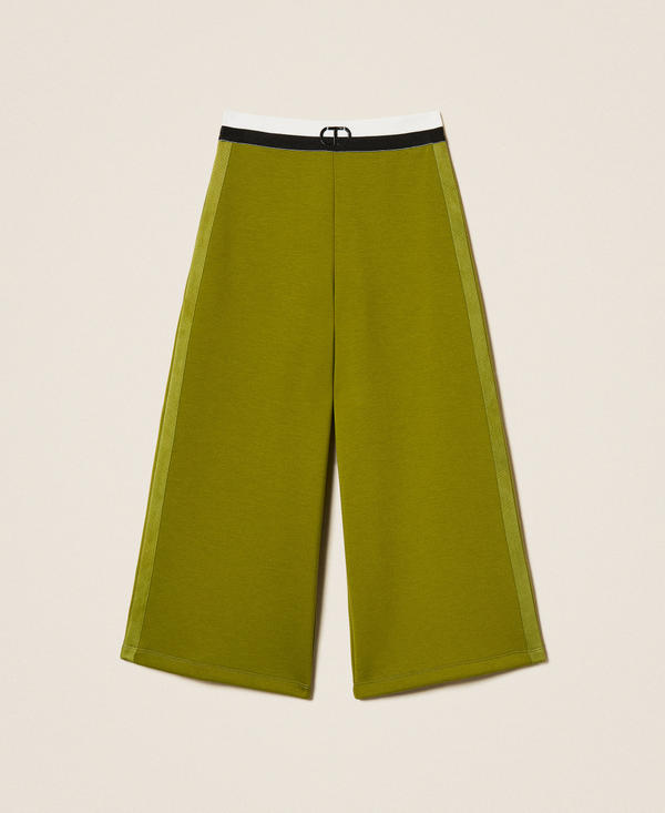 Scuba fabric palazzo trousers