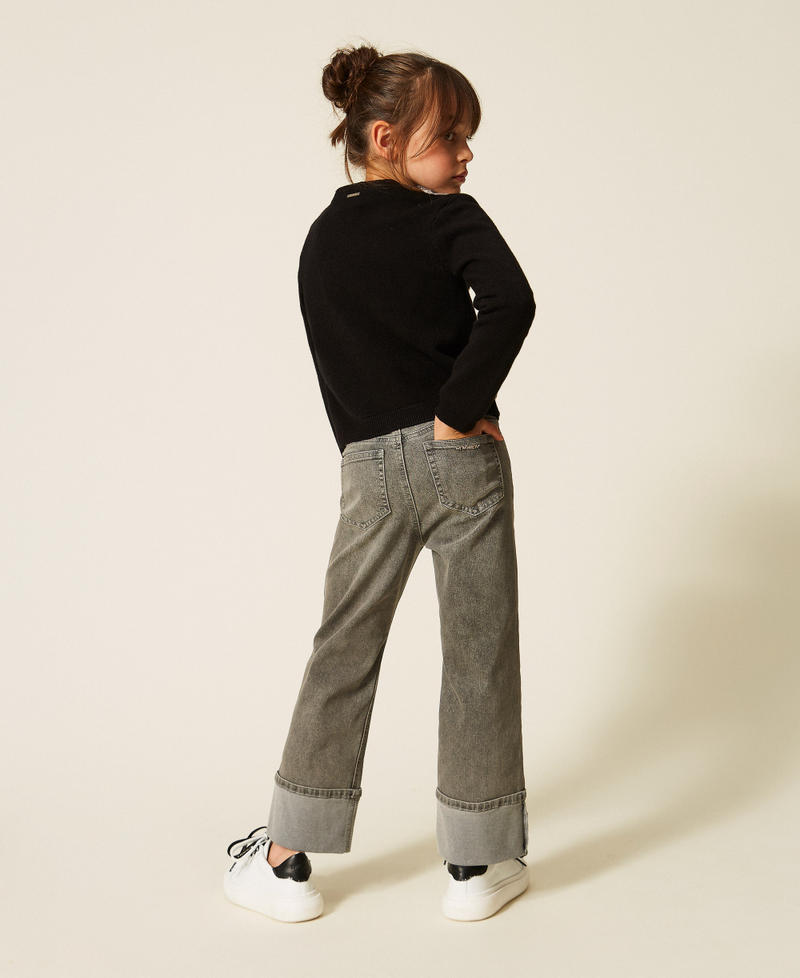 Gerade Jeans mit Aufschlag Denim-Grau M&auml;dchen 262GJ2220_01243_03