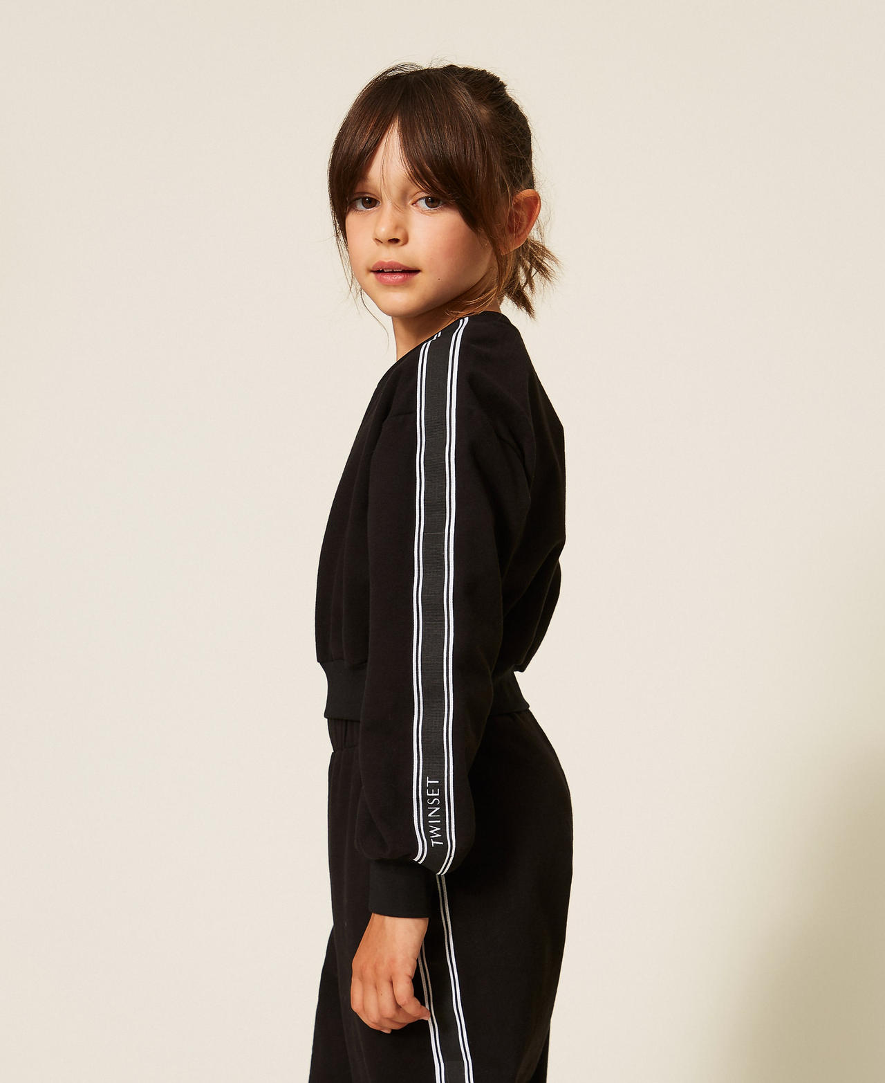 Sweatshirt with logo bands Black Girl 262GJ2283_00006_02