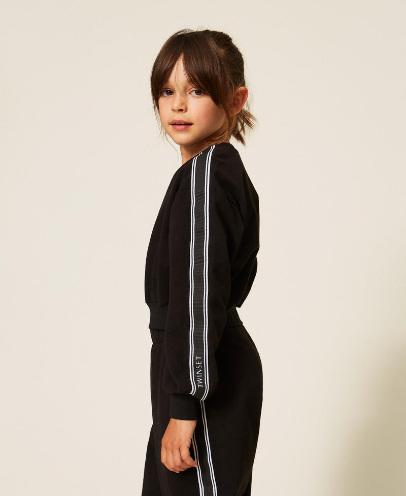 Sweatshirt with logo bands Black Girl 262GJ2283_00006_02
