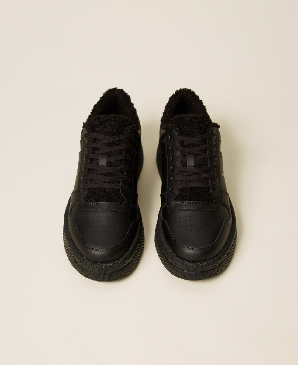 Baskets Fessura avec fausse fourrure Noir Femme 252TGT01A_00006_04