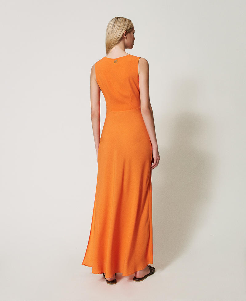 Abito lungo fitted con drappeggio Orangine Donna 251TF2062_01865_03