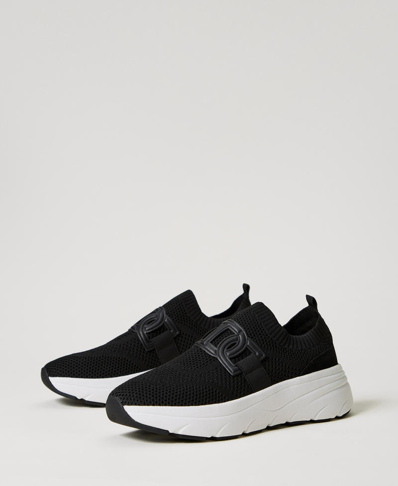 Technical mesh running trainers Black Woman 251TCP02G_00006_02