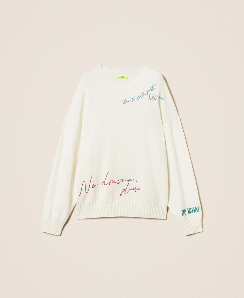 Jersey MYFO con bordado multicolor Blanco "Papers" Mujer 252AQ3070_00840_S0