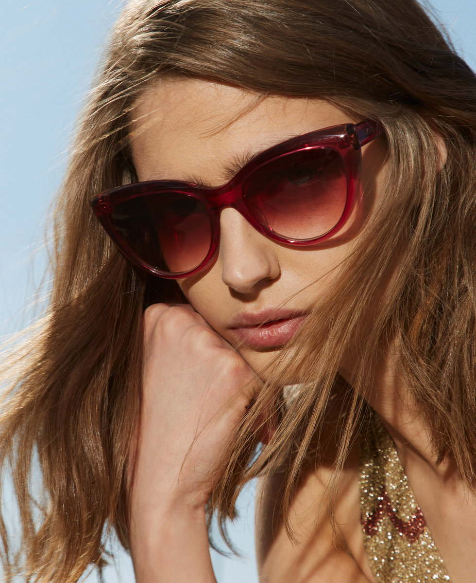 Transparent butterfly sunglasses