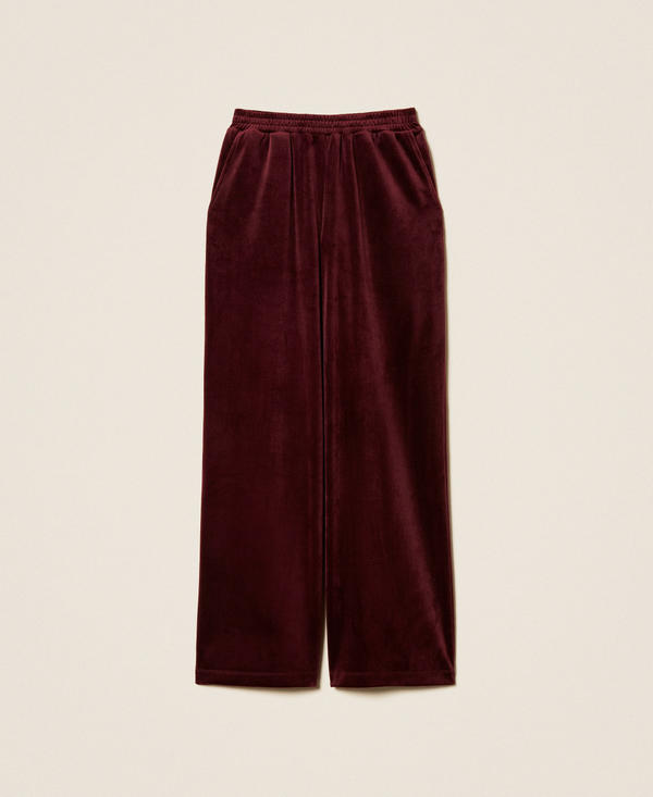 Wide chenille trousers