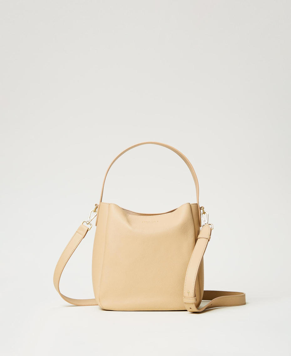 Hobo-Bag „Forever“ aus Leder Helles „Ginger Root“-Beige Frau 251TD8332_11640_01