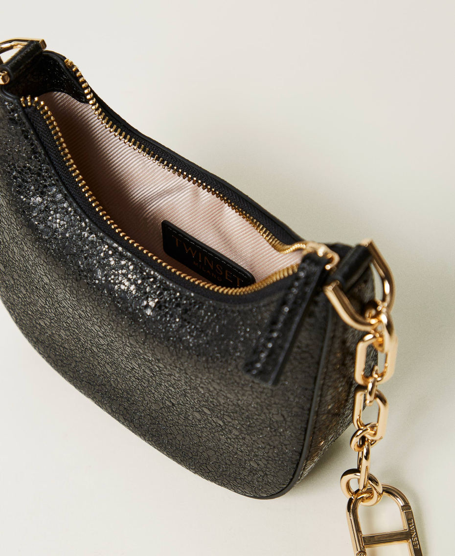 ‘Mini Croissant’ laminated bag Black Woman 251TB7340_00006_04