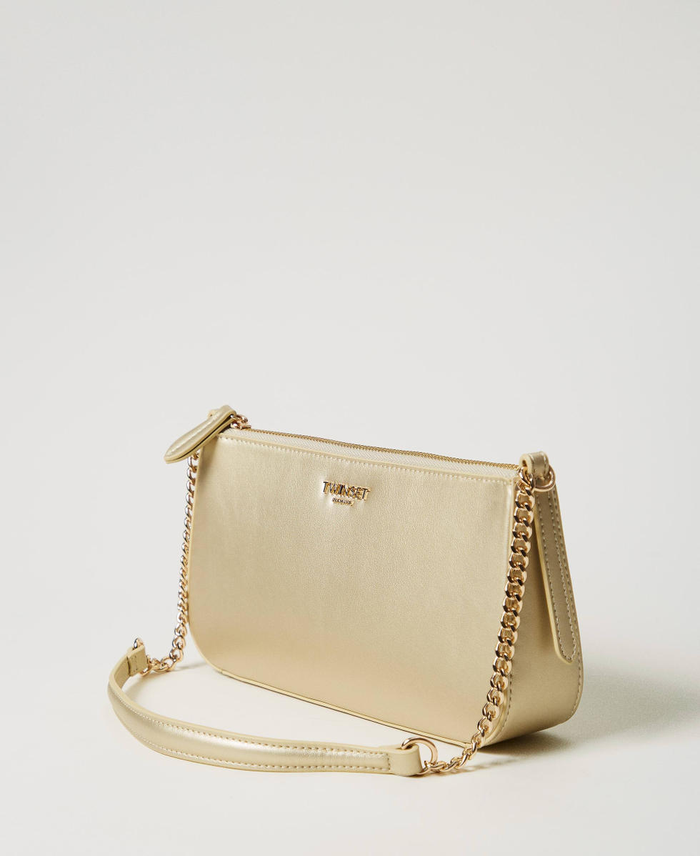 Borsa a tracolla &lsquo;Passepartout&rsquo; con logo Oro Giallo Donna 251TB7330_10366_02
