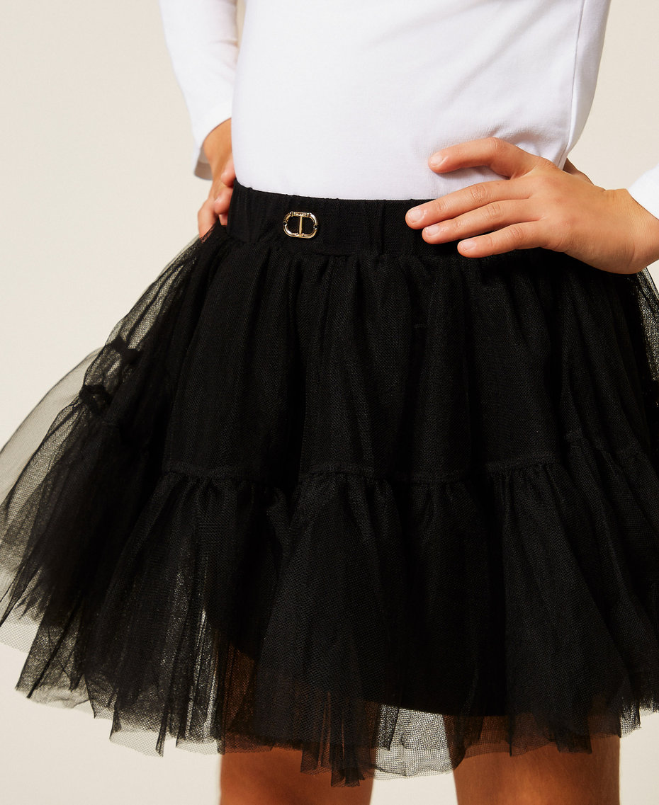 Girls' short tulle skirt Black Girl 252GB2210_00006_04