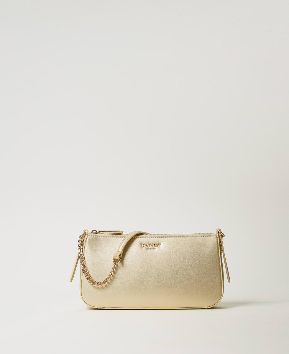 Borsa a tracolla &lsquo;Passepartout&rsquo; con logo Oro Giallo Donna 251TB7330_10366_01