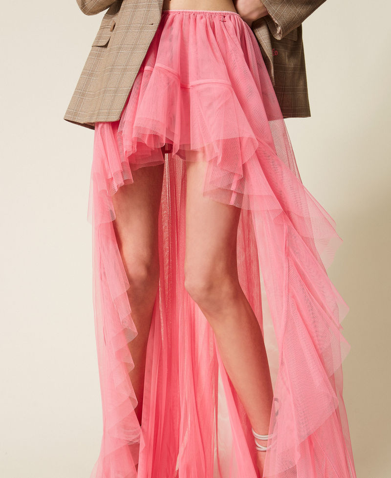 Falda larga asim&eacute;trica MYFO de tul Rosa &laquo;Aurora Pink&raquo; Mujer 261AQ2110_07207_04
