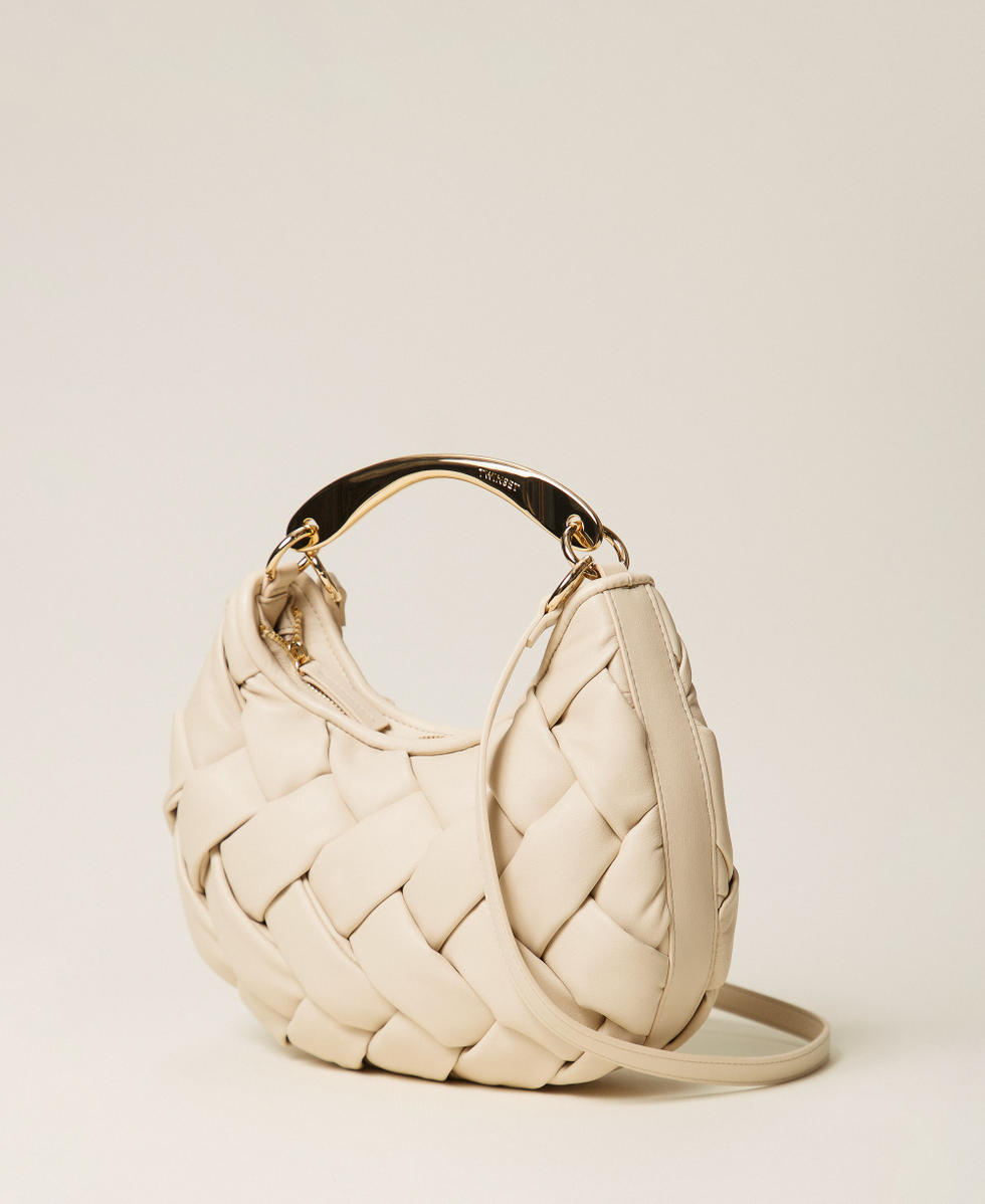Handgeflochtene Tasche "Croissant" "Parchment"-Beige Frau 261TB7370_07222_02