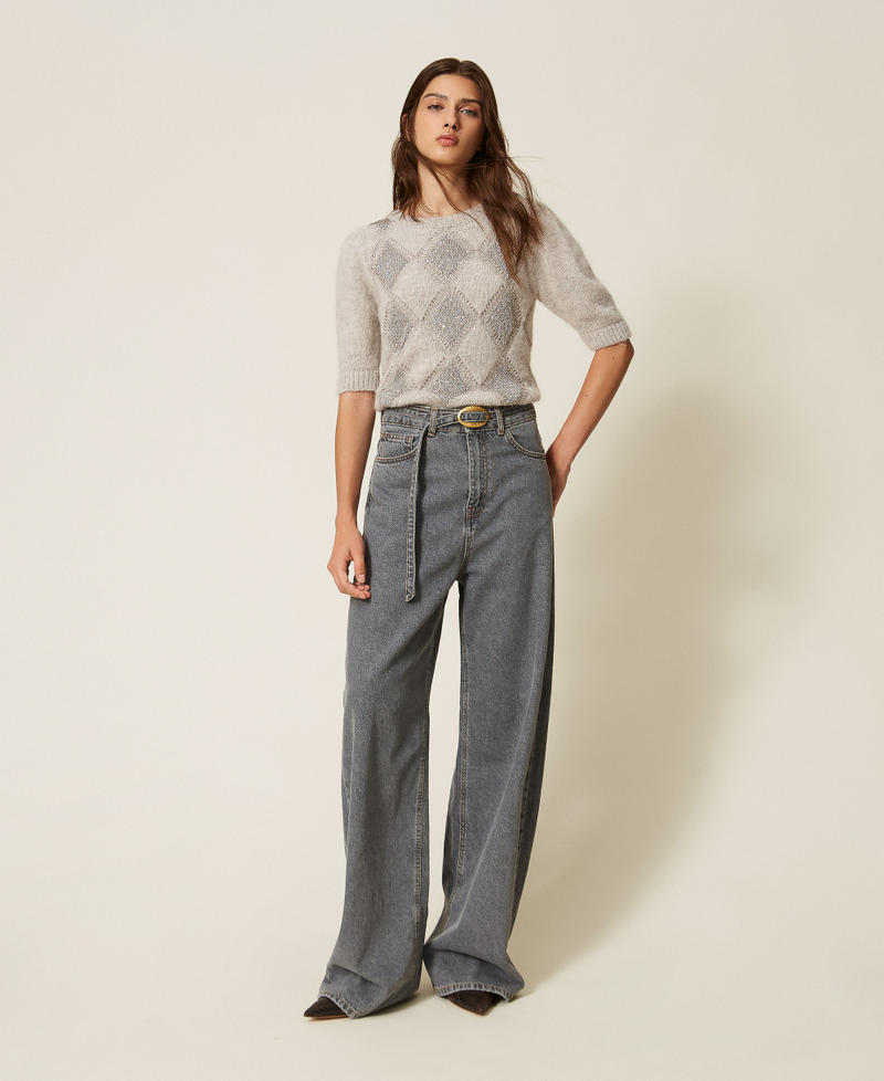 Jean ballon cinq poches Denim Gris Femme 262TT2391_00574_01