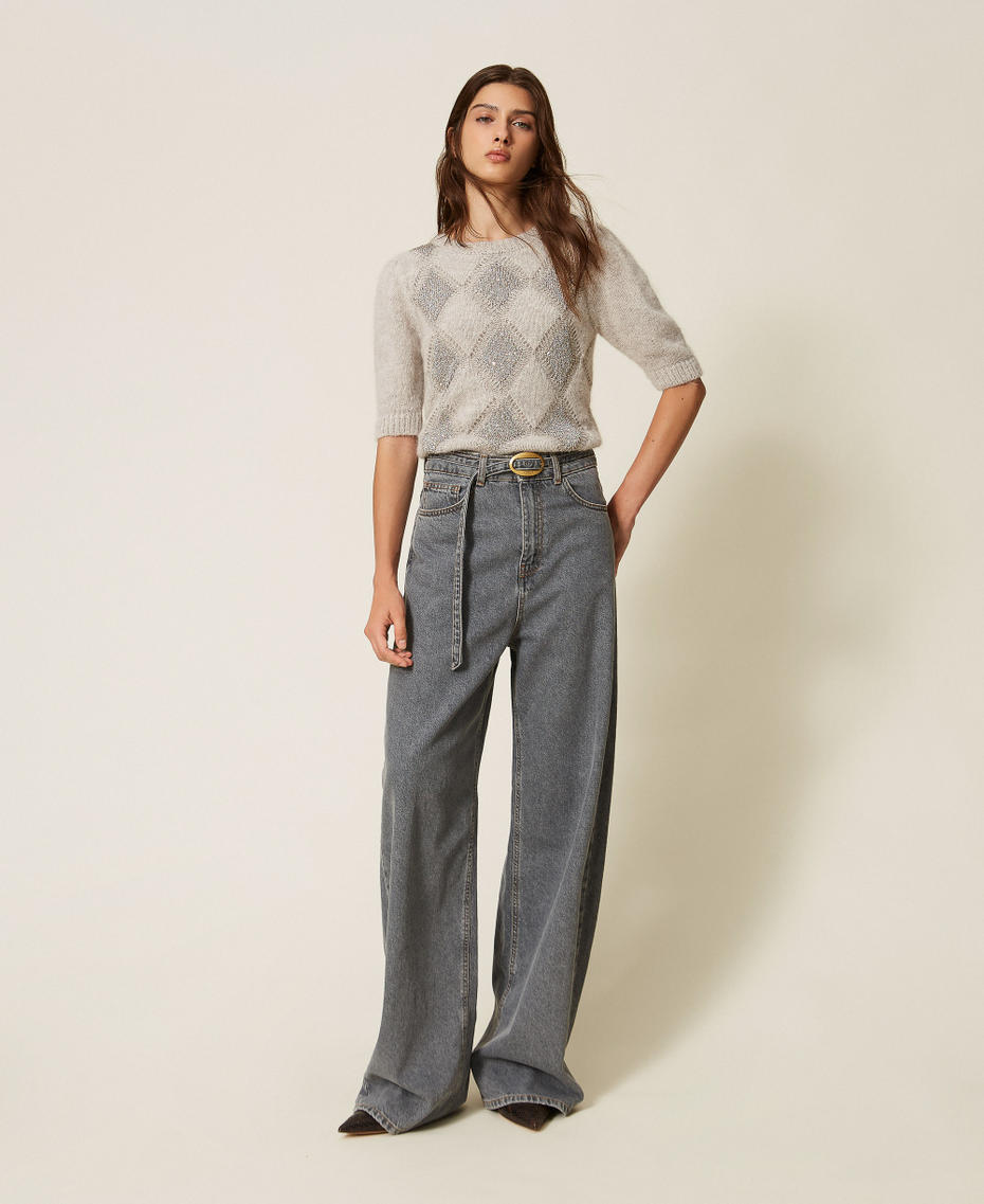 Jean ballon cinq poches Denim Gris Femme 262TT2391_00574_01