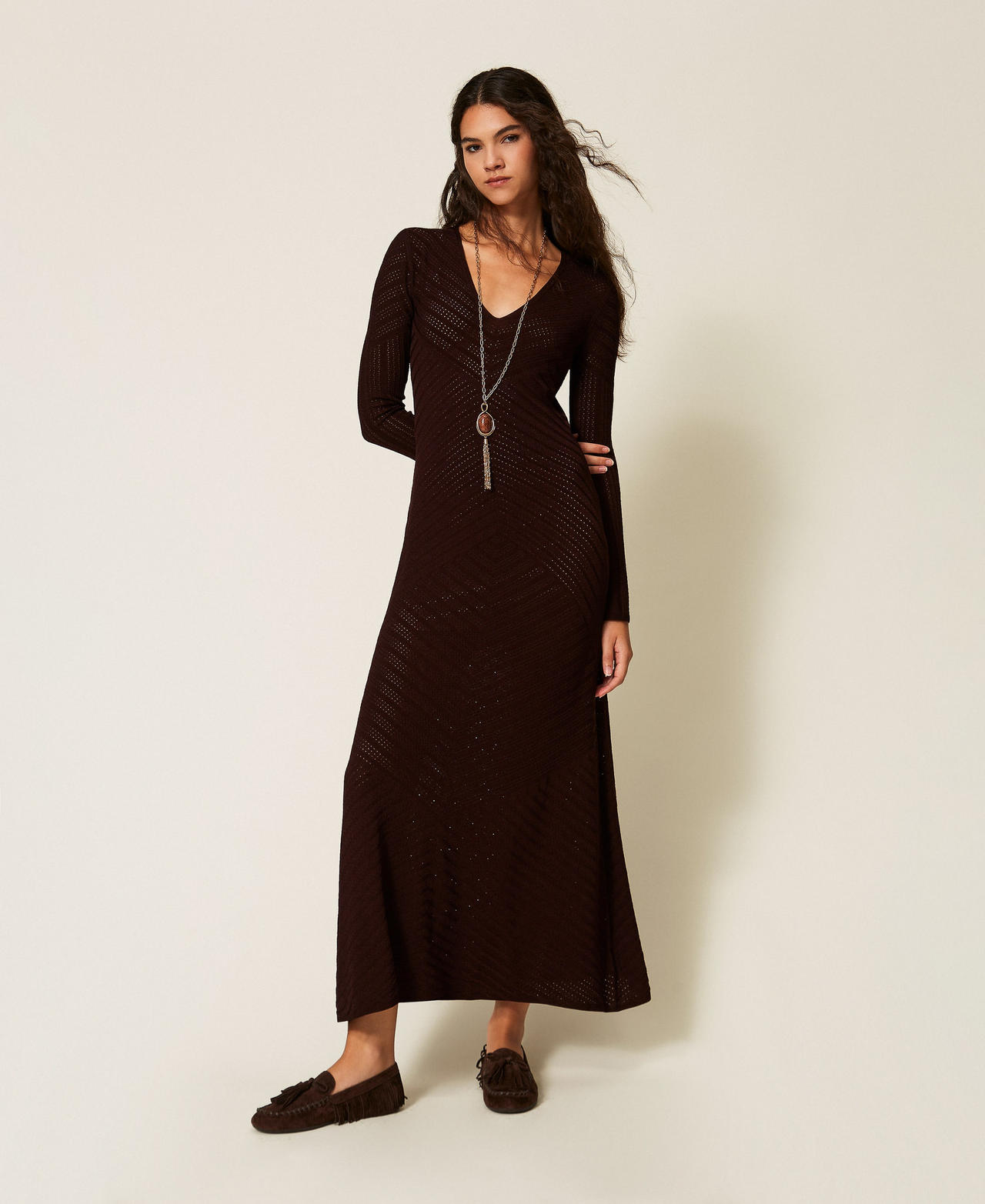 Robe longue double usage en maille