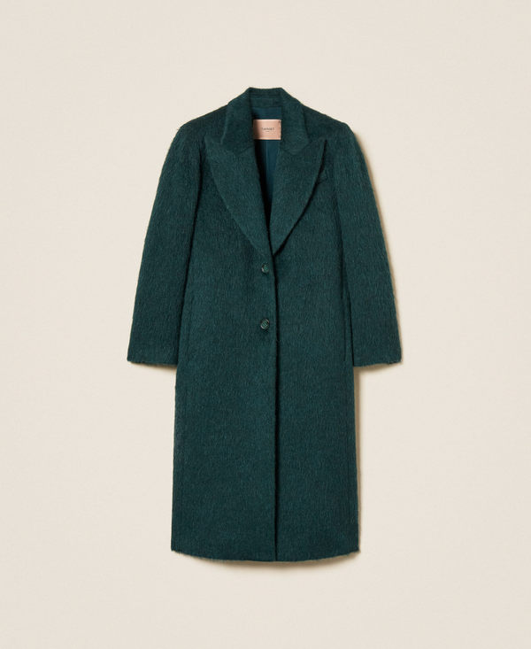 Long wool blend coat