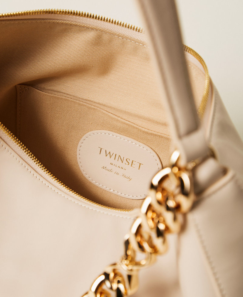 Liliane medium leather bag Delicate Sand Beige Woman 999TB7011_13161_04