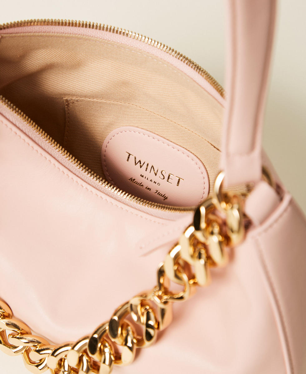 Liliane small leather bag Woman, Pink | TWINSET Milano