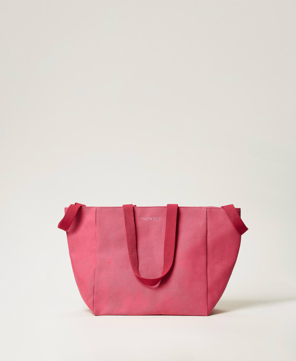 Canvas shopper bag Magenta Purple Woman 251LB7ACC_11736_01