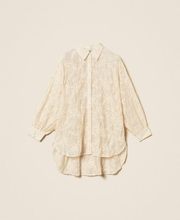 Chemise en mousseline avec broderie Cornely
