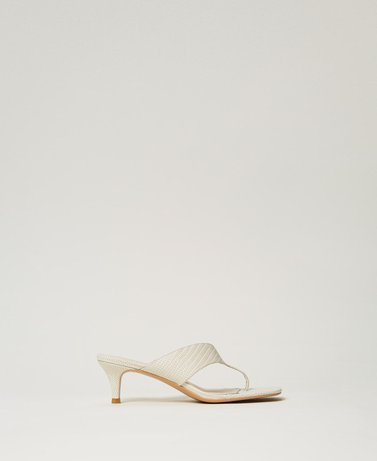 Sandalette aus Leder mit Zehentrenner