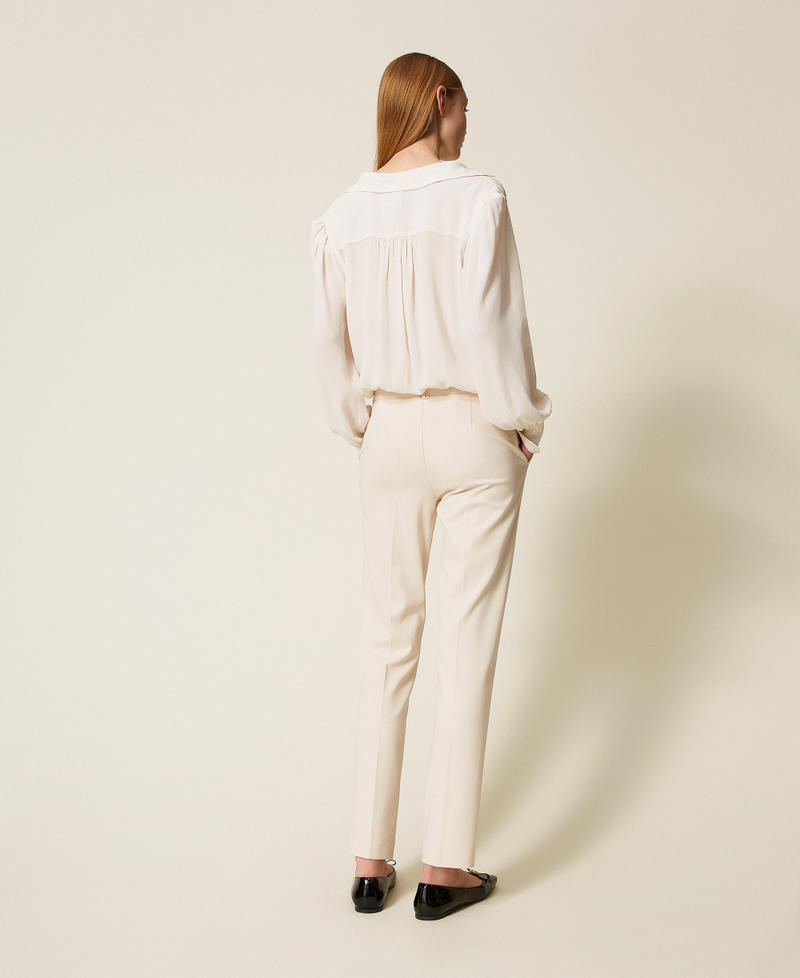 Cigarette trousers with ironed crease Old White Woman 252TP2605_11748_03