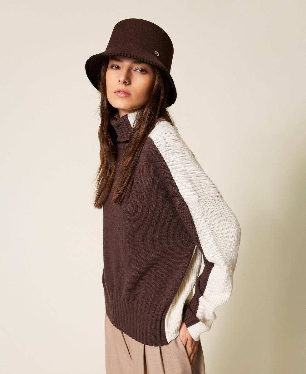 Wool cloth bucket hat