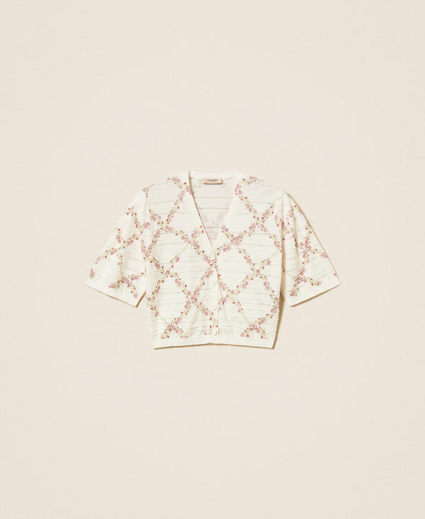 Cherry print cardigan