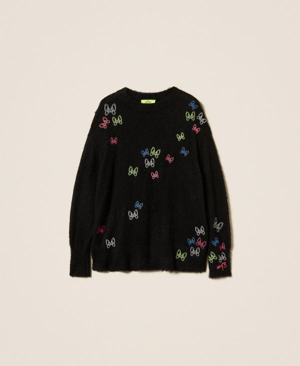 MYFO wool blend jumper with embroidery