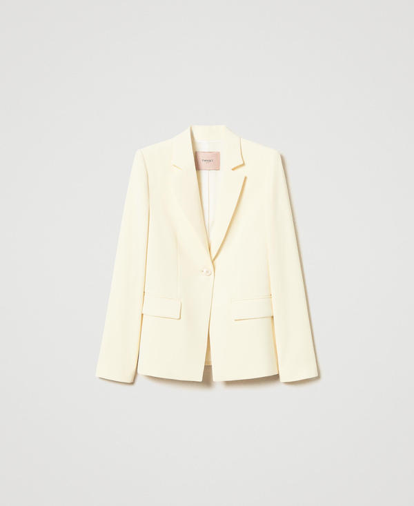 Fluid crêpe blazer