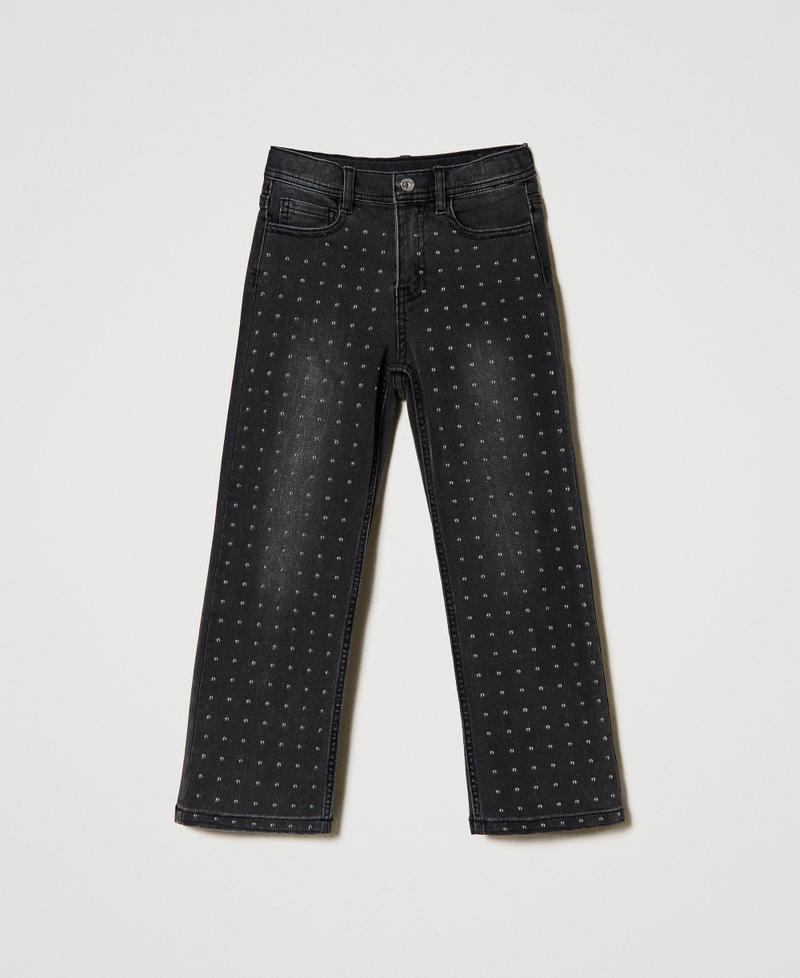 Five-pocket jeans with studs Old Black Denim Girl 242GJ2272_11835_S0